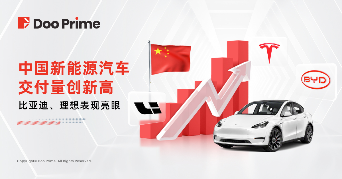 中国新能源汽车交付量创新高，比亚迪、理想表现亮眼 
